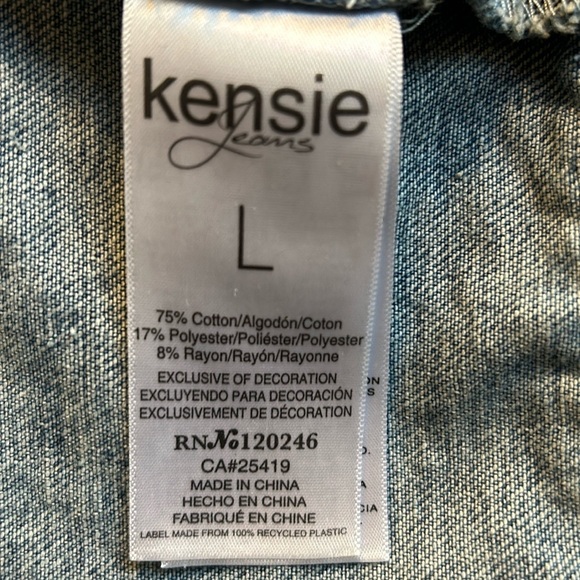 Kensie Jeans Vintageluxe Denim Vest - Picture 7 of 8